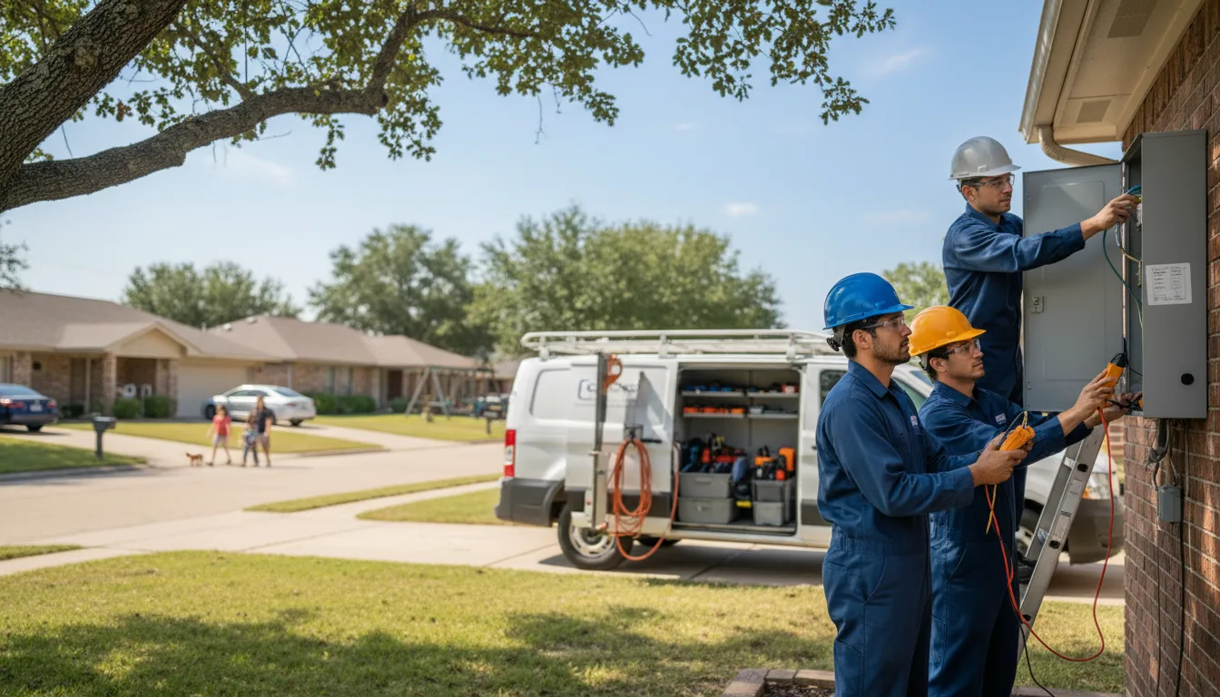 Certified electrician providing emergency electrical services in Fentress, TX